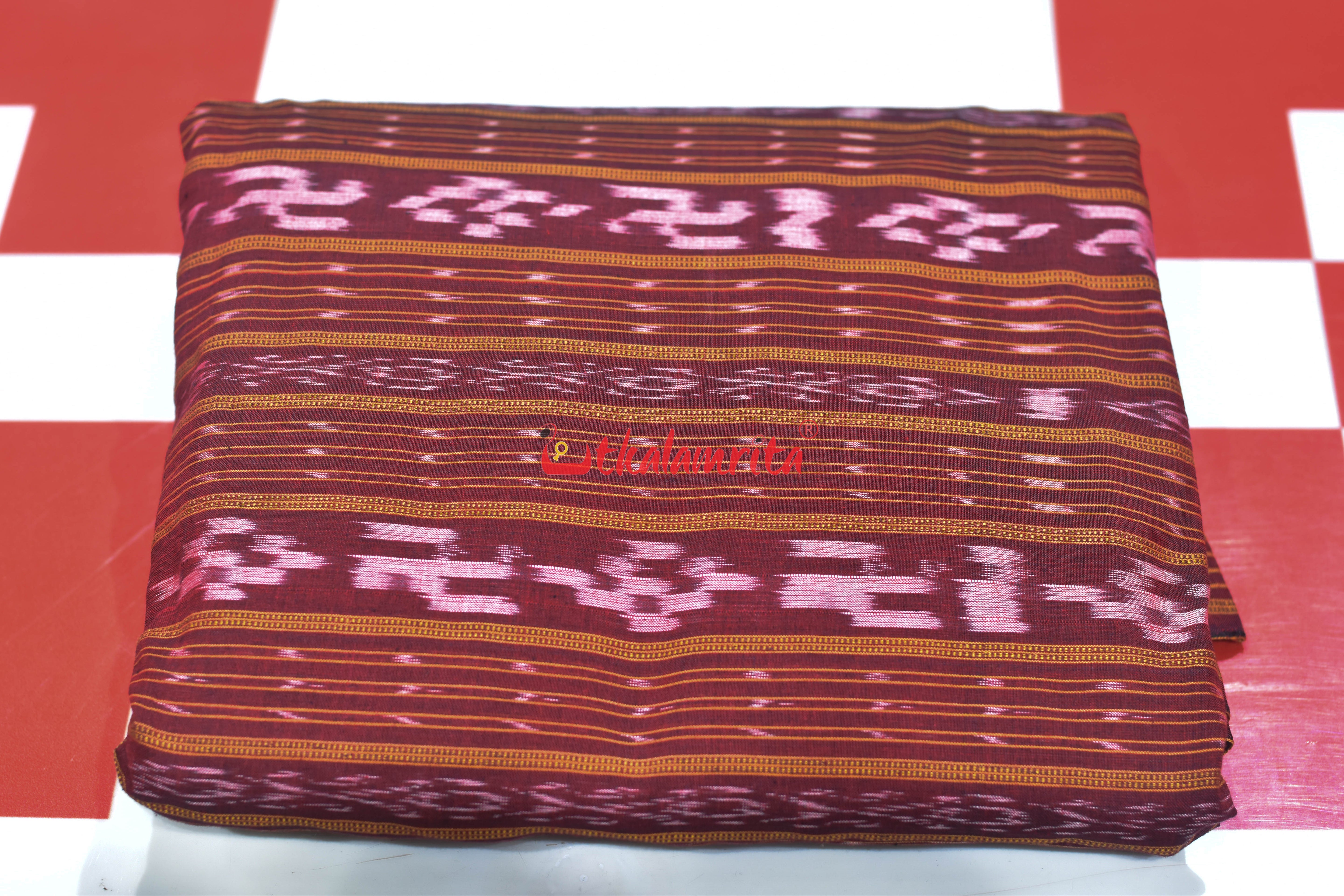 Maroon Swastik With Pasapali (Fabric)