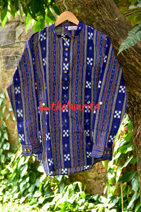 Blue Pasapali (Men's Kurta)