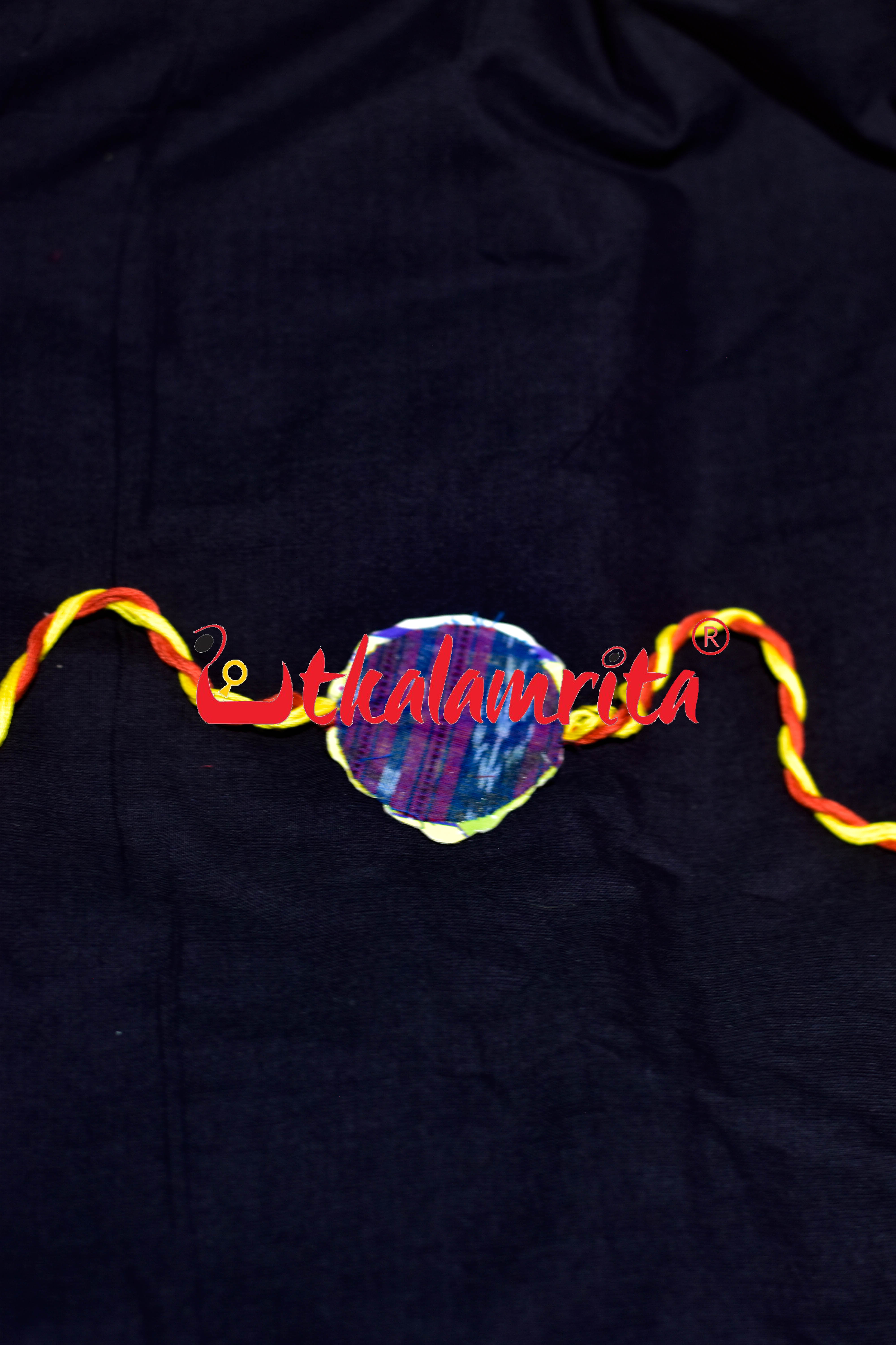White Brown Pattachitra Rakhi