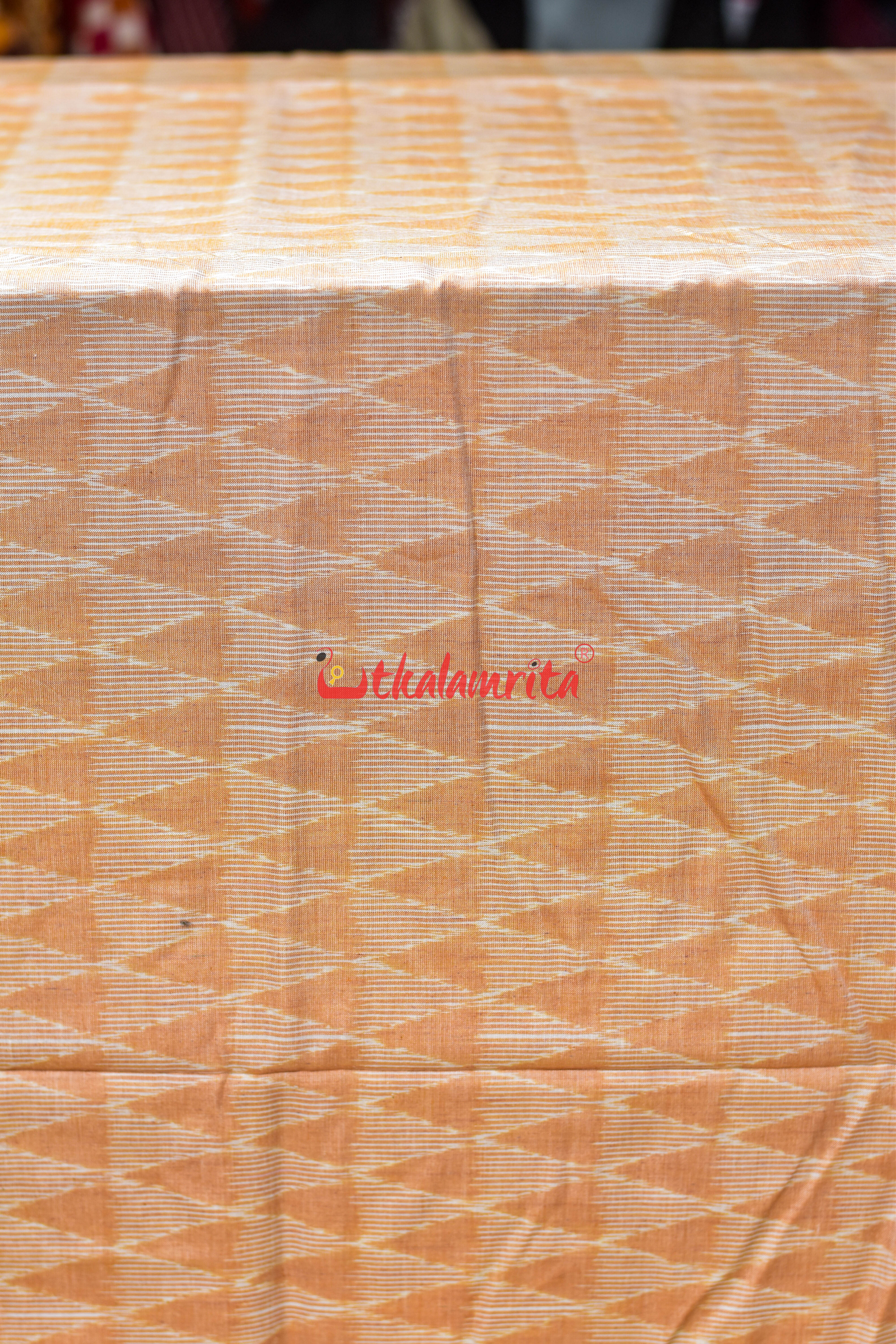 Peach Triangle Lines Ikat Cotton (Fabric)
