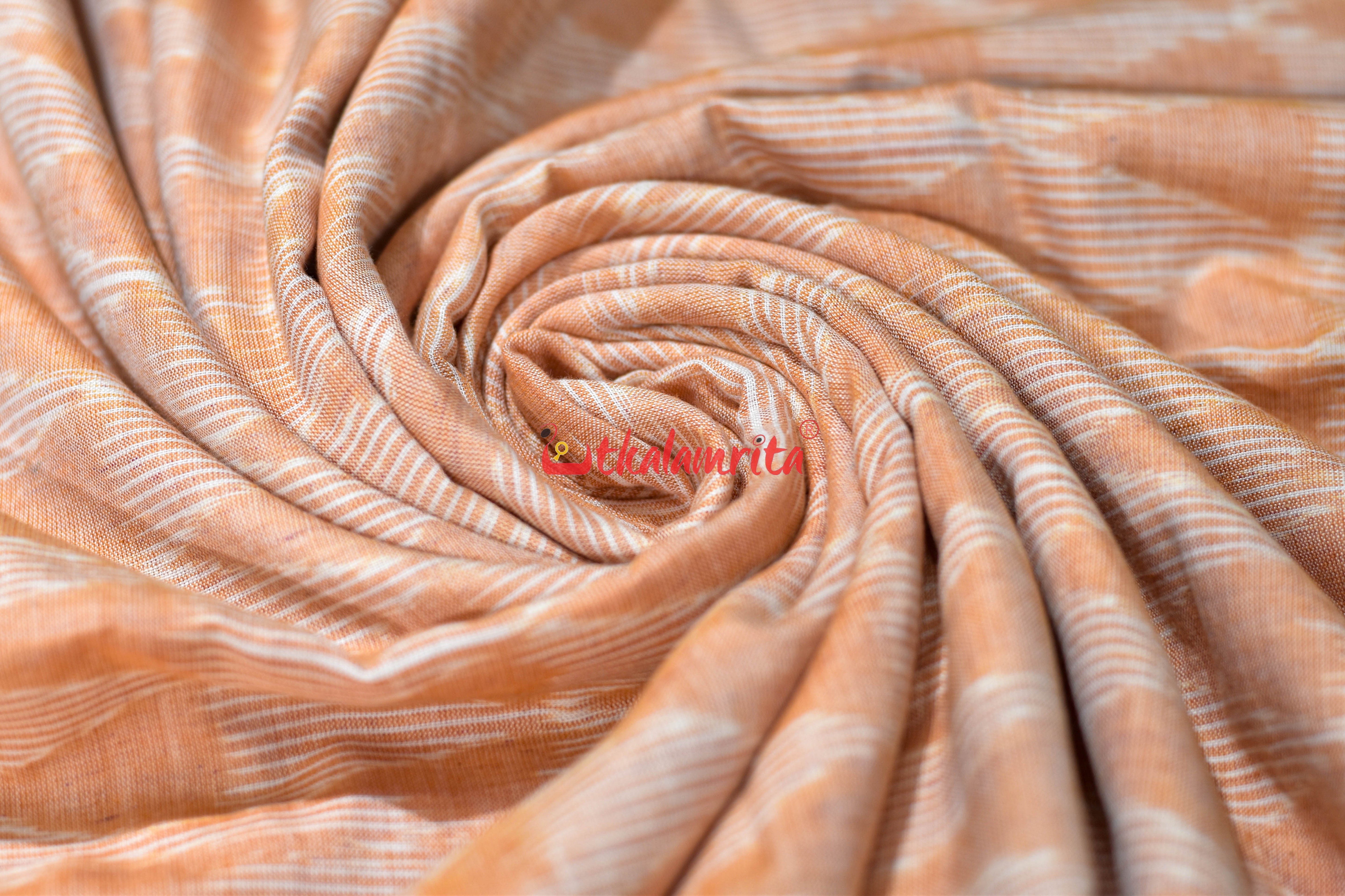 Peach Triangle Lines Ikat Cotton (Fabric)