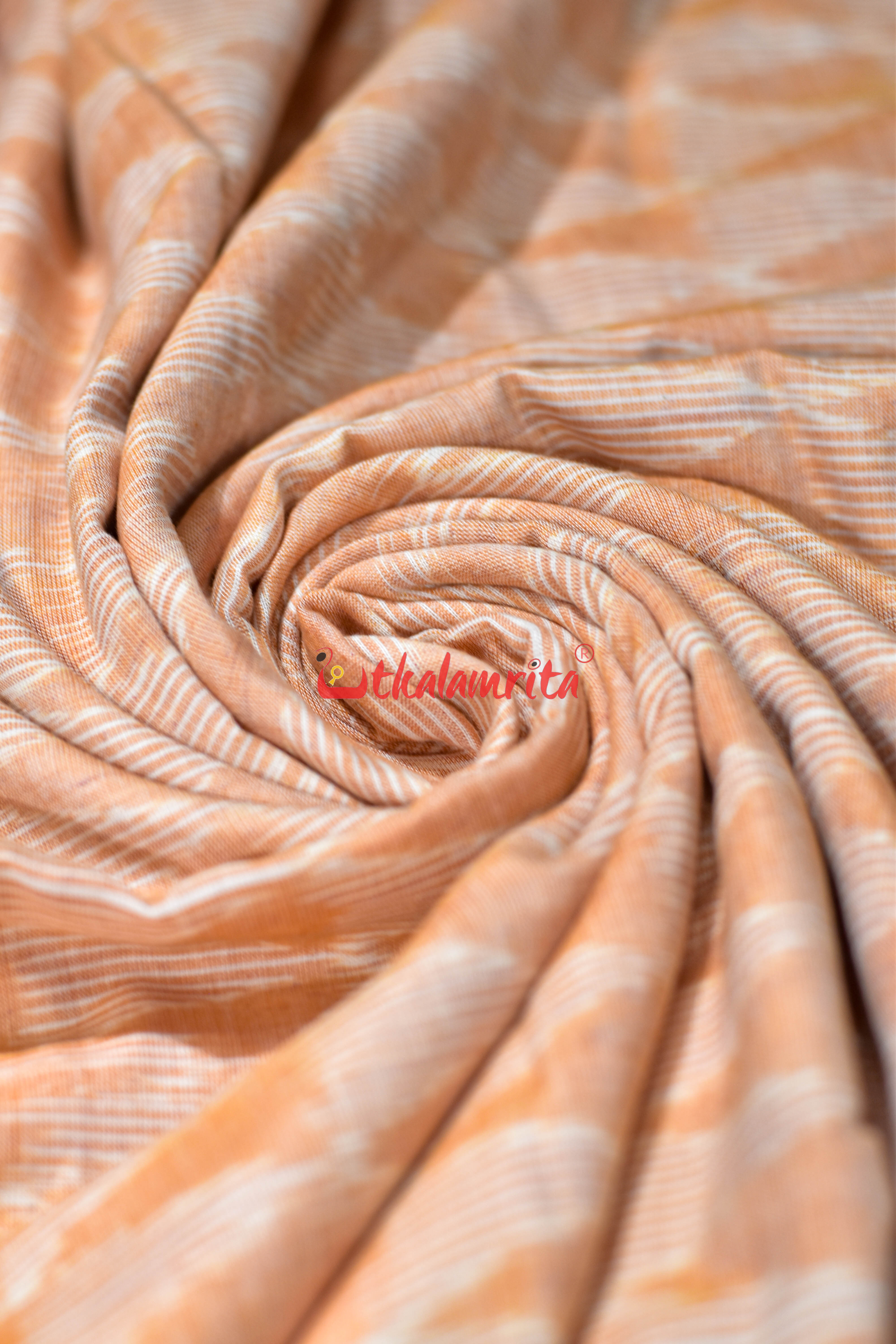 Peach Triangle Lines Ikat Cotton (Fabric)