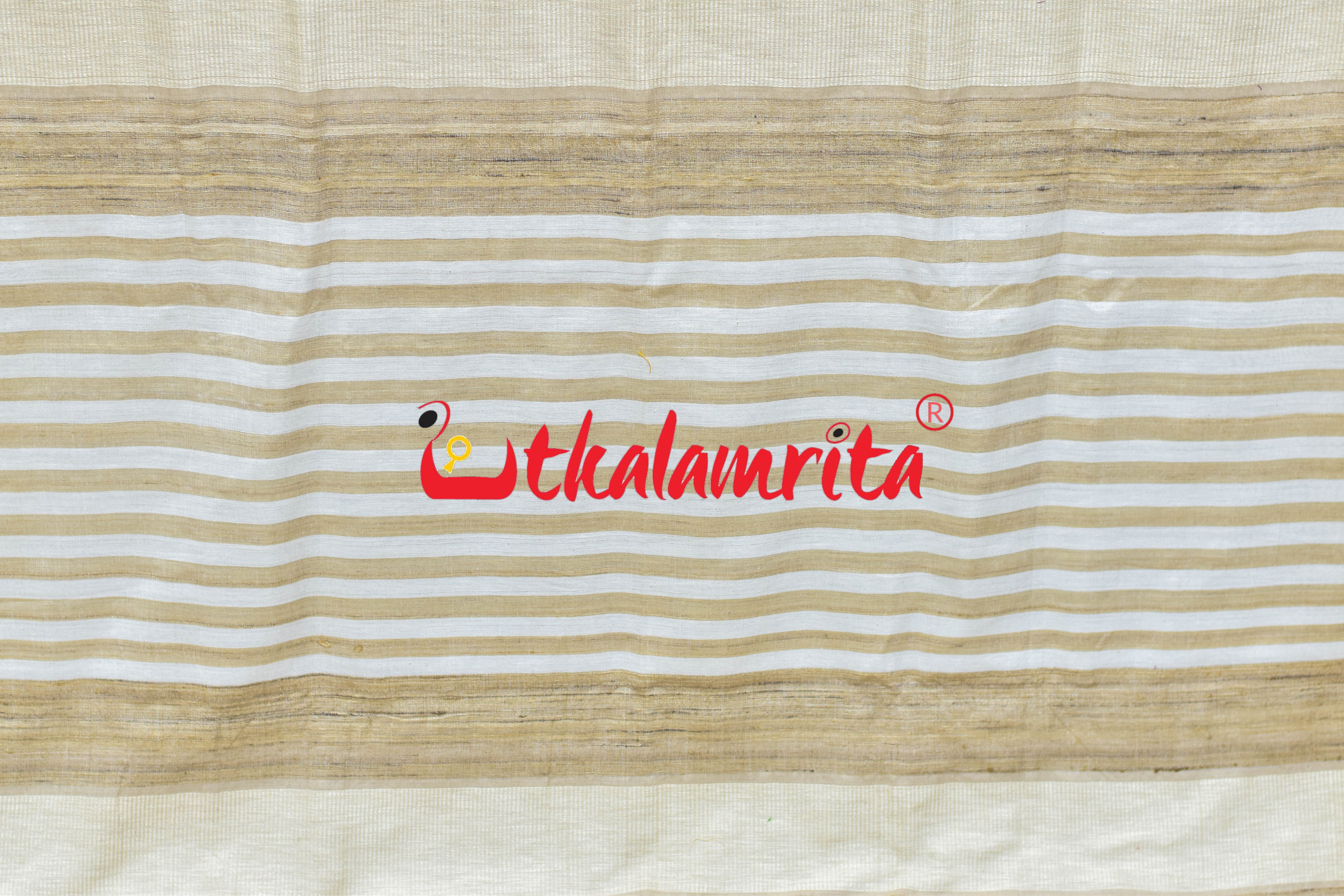 Bapta Cotton Gopalpur Tussar Ghee Mustard Silk Saree