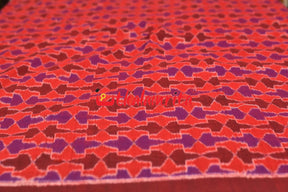 3D Red Coffee Sambalpuri Cotton (Fabric)