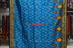 Blue with Phuldani Border Khandua Silk Saree