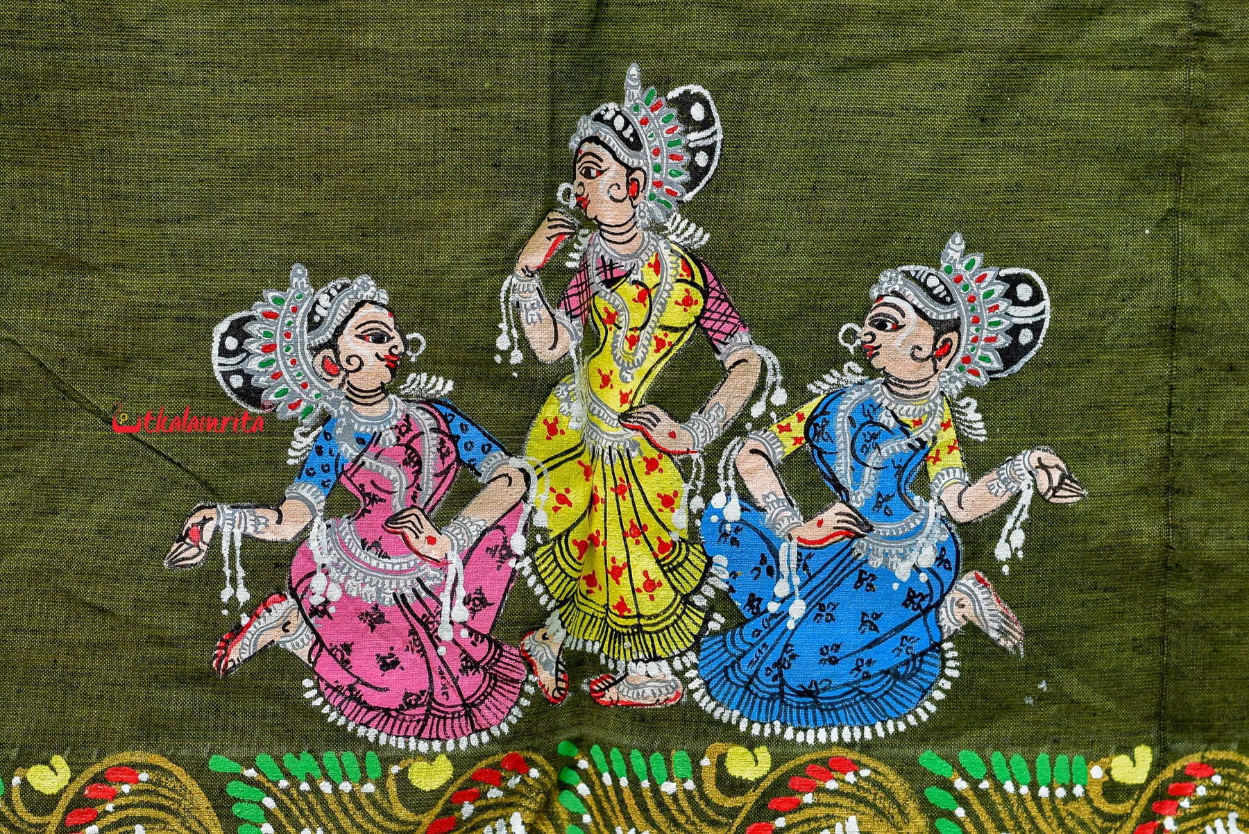 Dancers Pattachitra (Blouse piece)