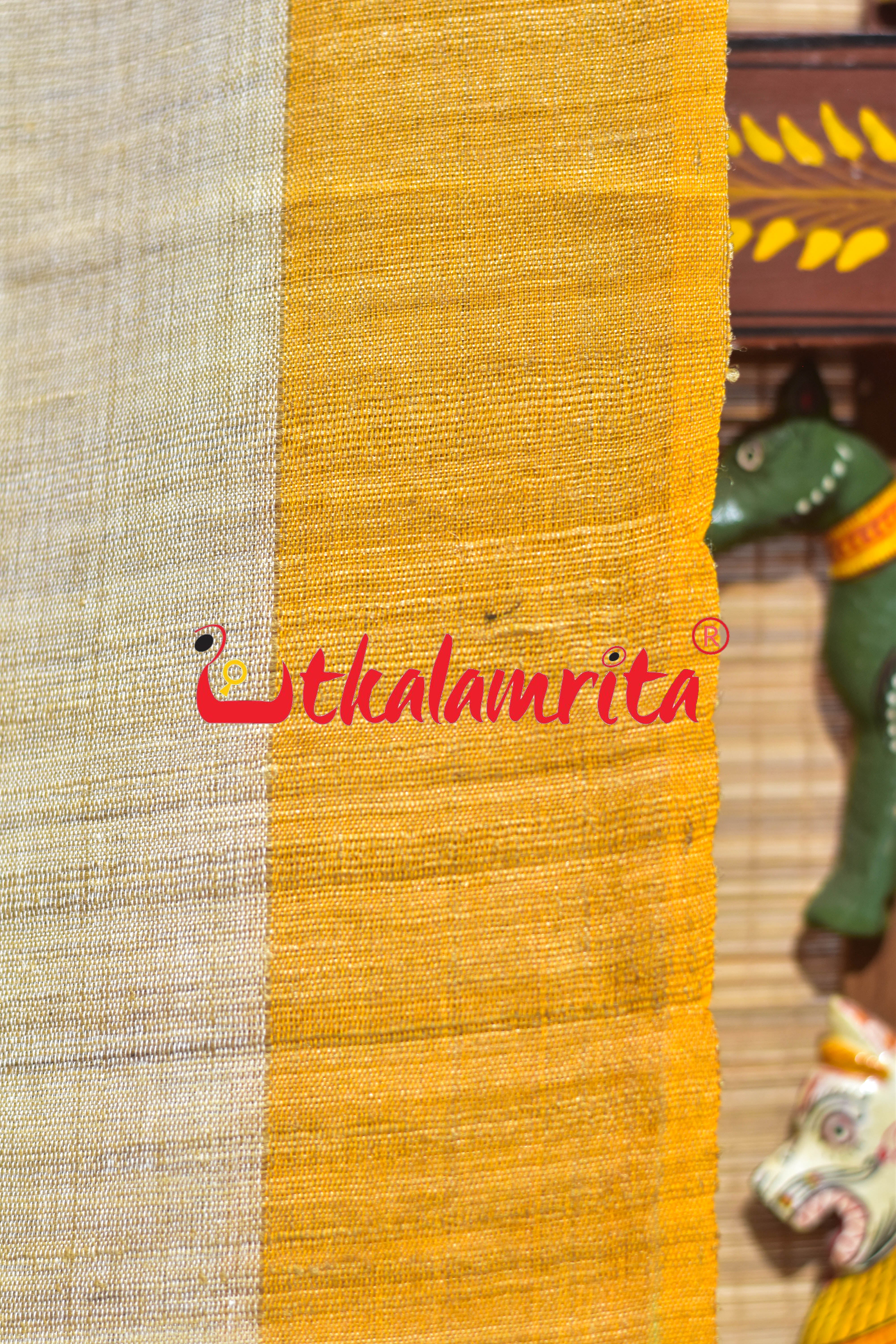 Bapta Cotton Gopalpur Tussar Ghee Mustard Silk Saree