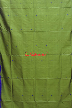 Green Blue Double Anchal Berhampuri Silk Saree