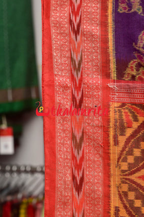 Tree of Life Multicolor Sambalpuri Cotton Saree