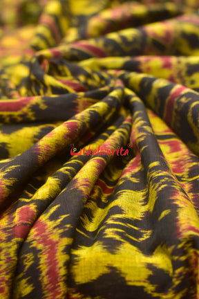 Black Standing Tribals Sambalpuri Cotton (Fabric)