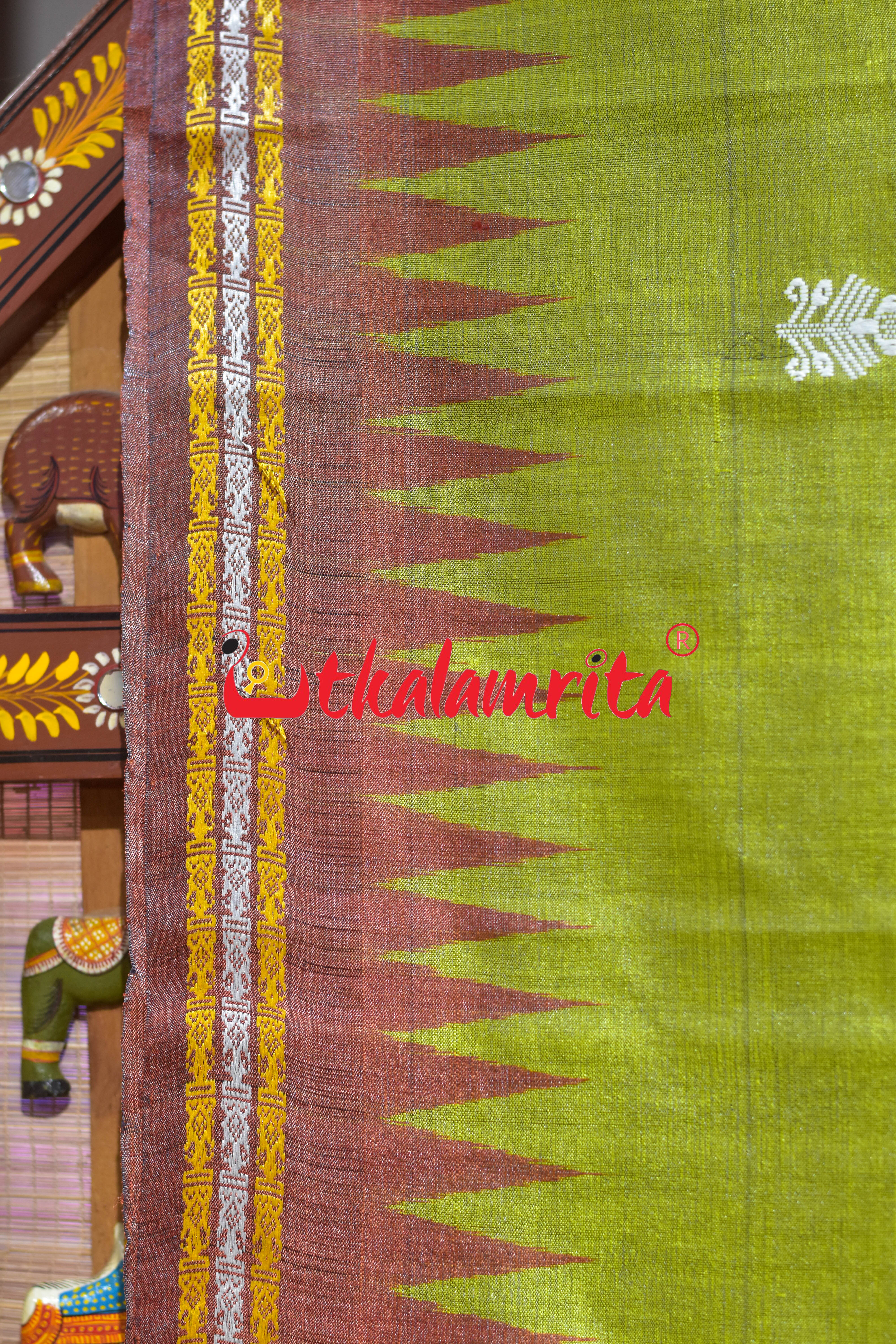 Mehndi Red Dolabedi Gopalpur Tussar Saree