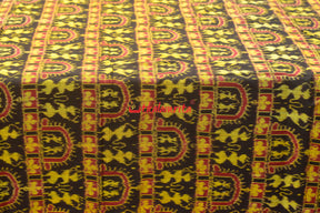 Black Standing Tribals Sambalpuri Cotton (Fabric)