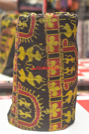 Black Standing Tribals Sambalpuri Cotton (Fabric)