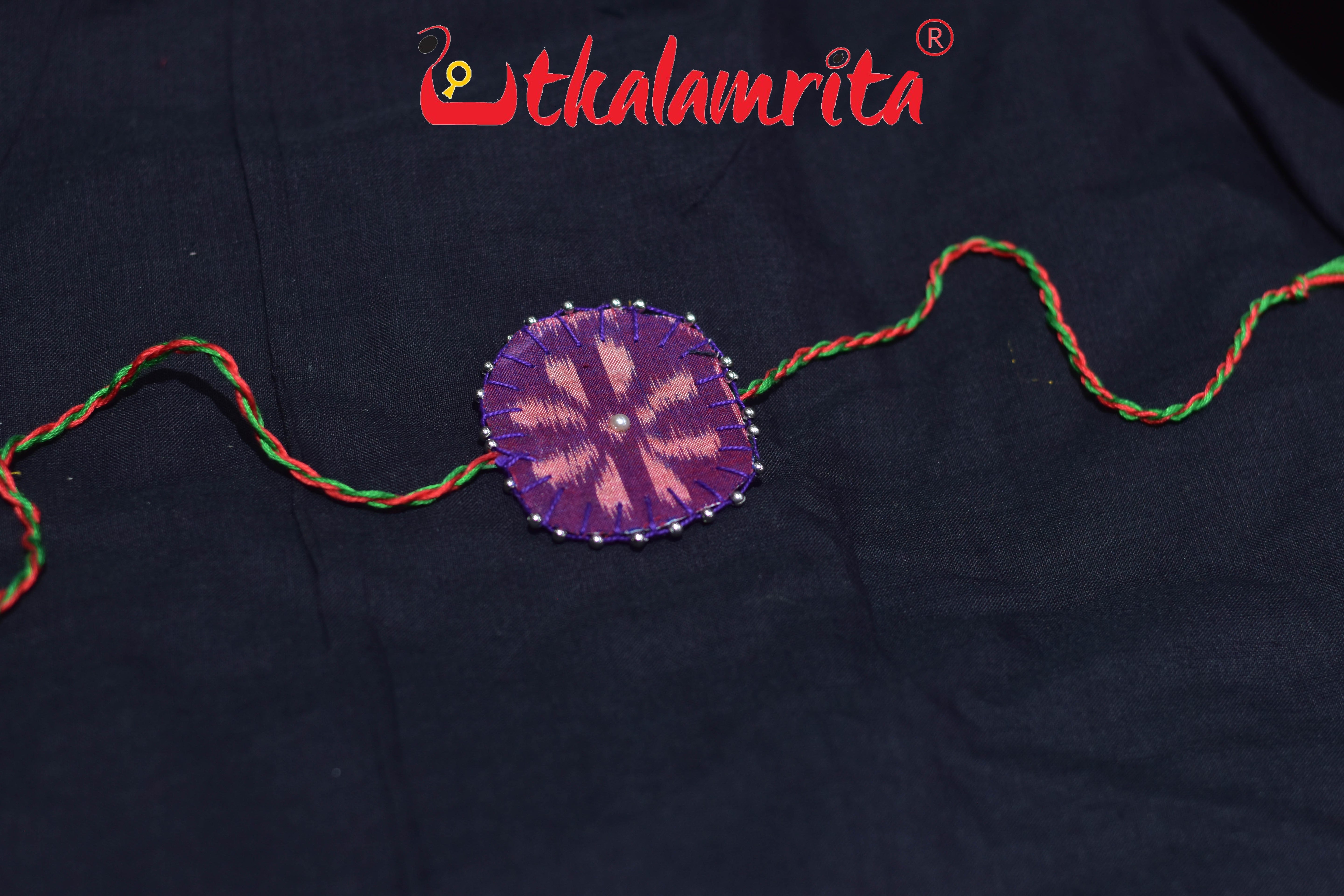 Purple Flower (Ikat Rakhi)
