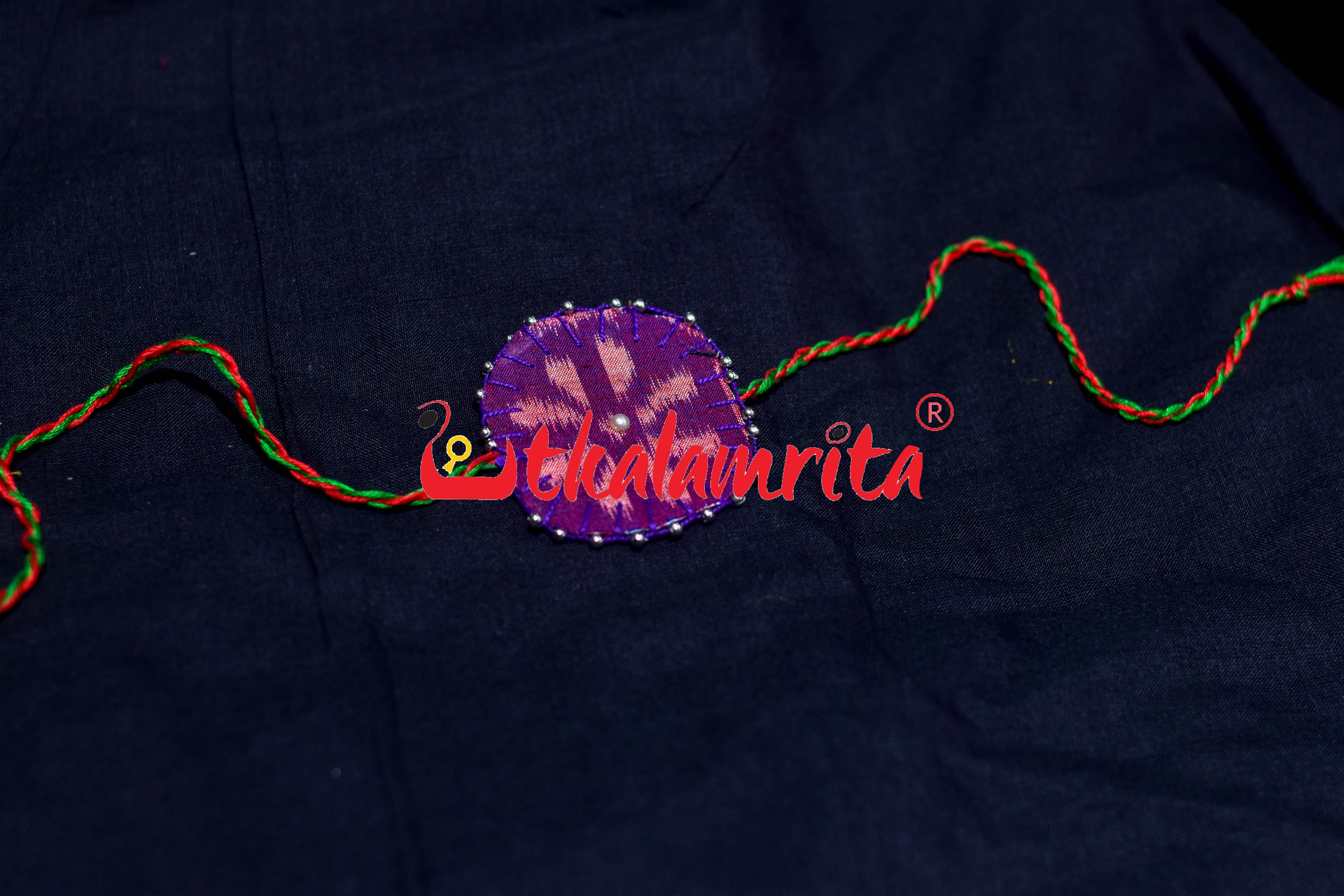 Purple Flower (Ikat Rakhi)