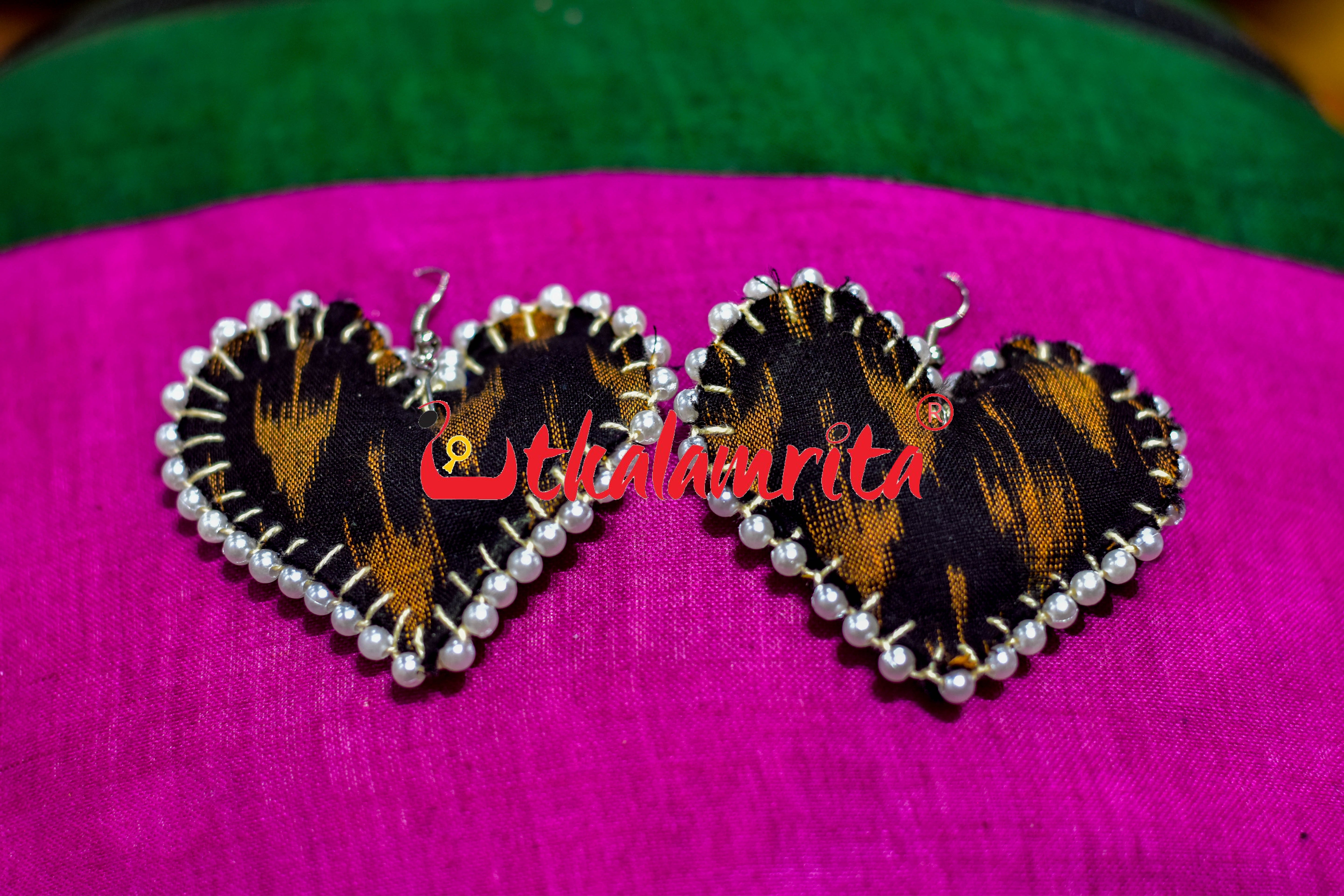 Chhatu Golden Black Earrings
