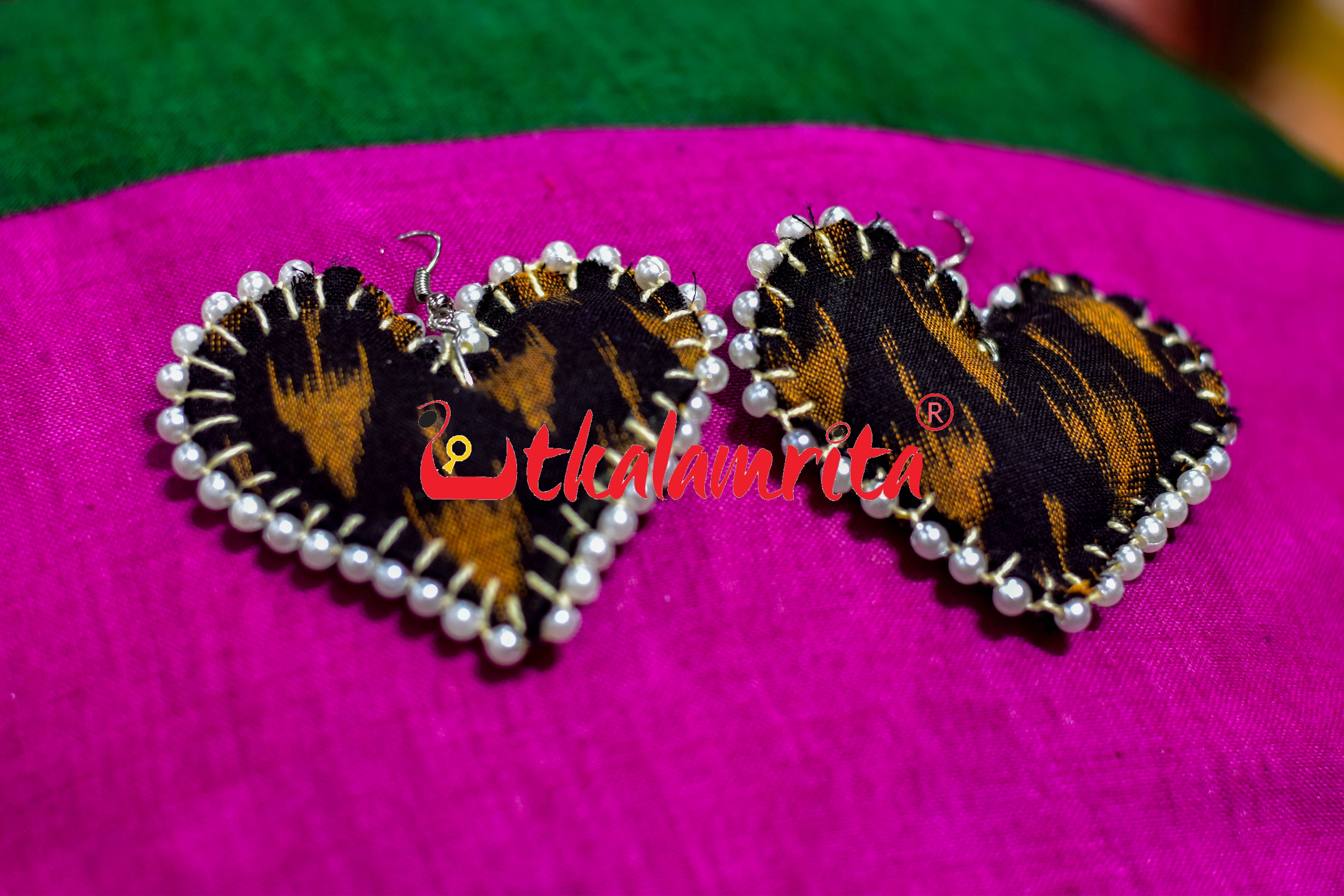Chhatu Golden Black Earrings