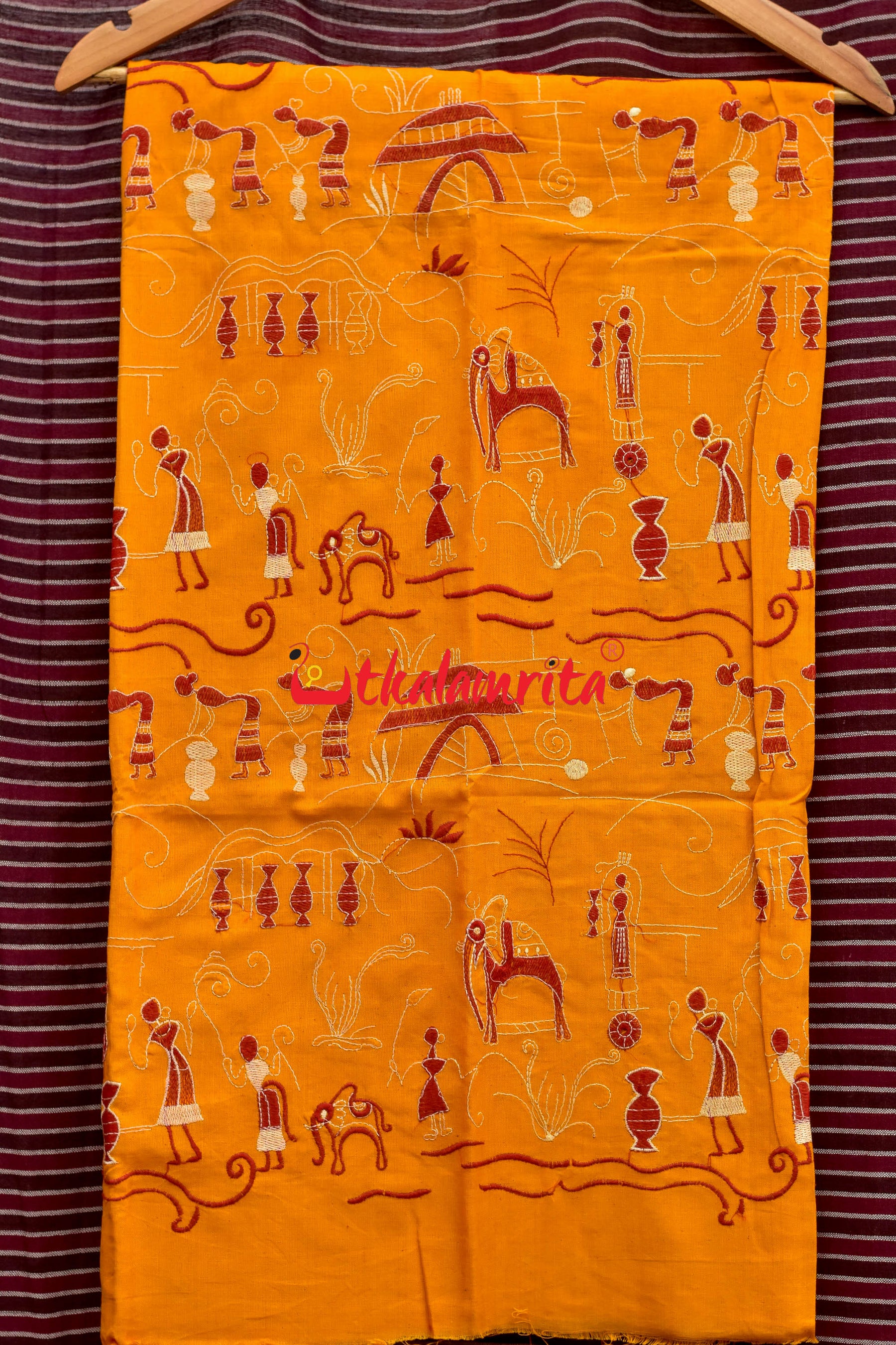 Yellow Red Tribal Village Dress Set