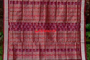Blue Sankh and Fish Bomkai Sambalpuri Silk
