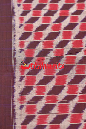 3D Coffee Maroon Sambalpuri Cotton (Fabric)