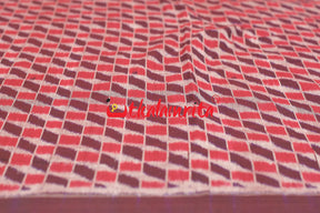 3D Coffee Maroon Sambalpuri Cotton (Fabric)