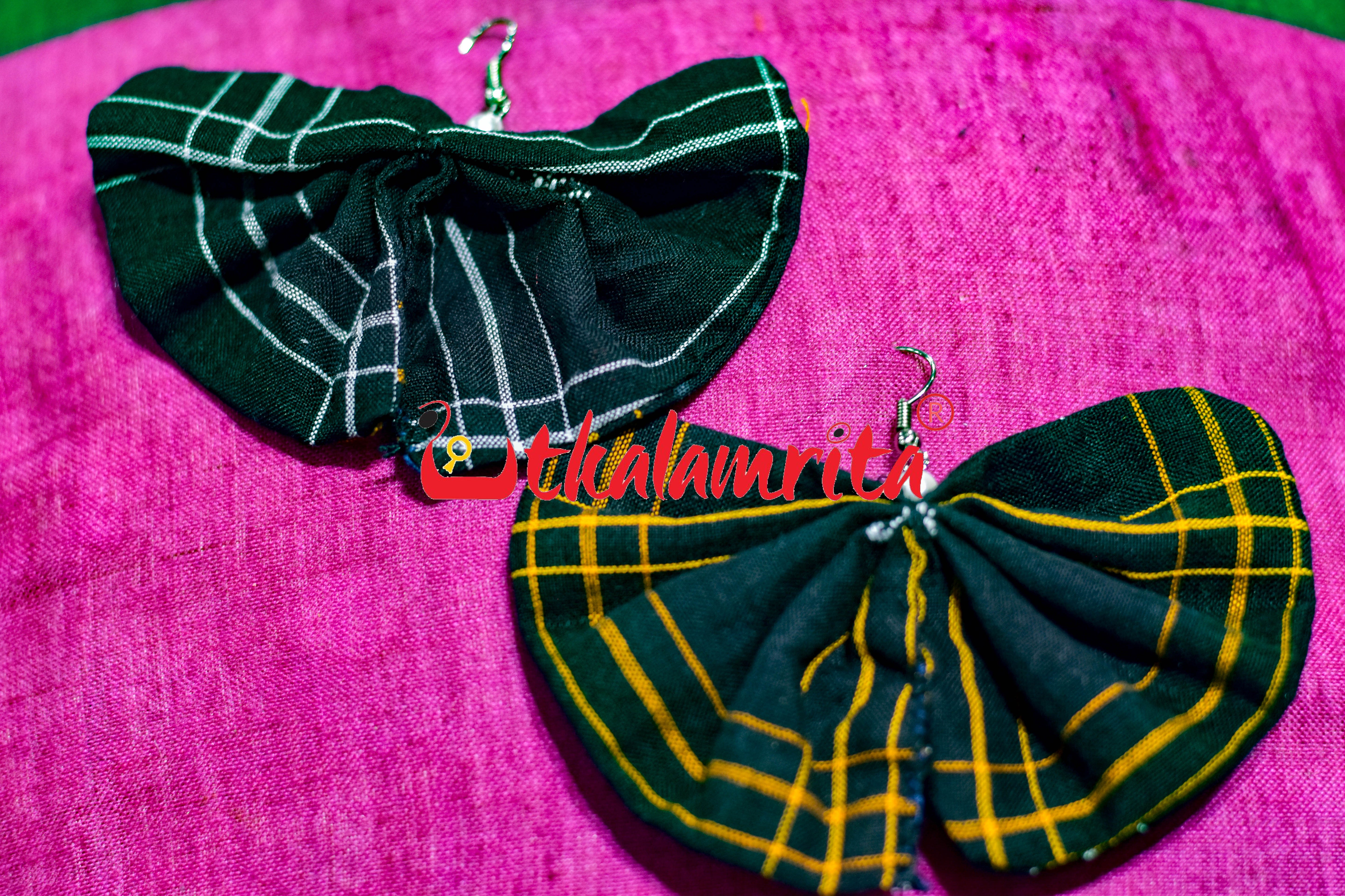 Black Golden Half Earrings