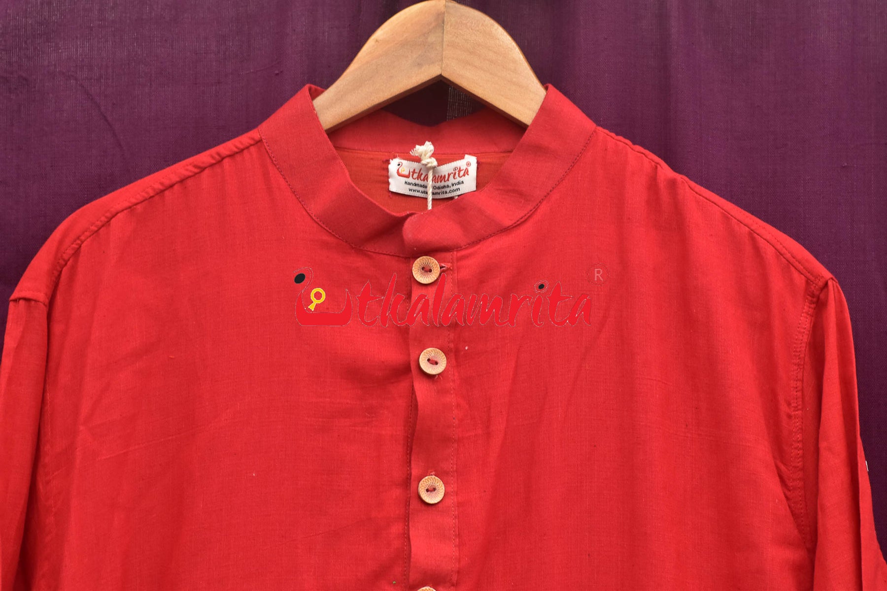 Krushna Representation Red (Mens Kurta)