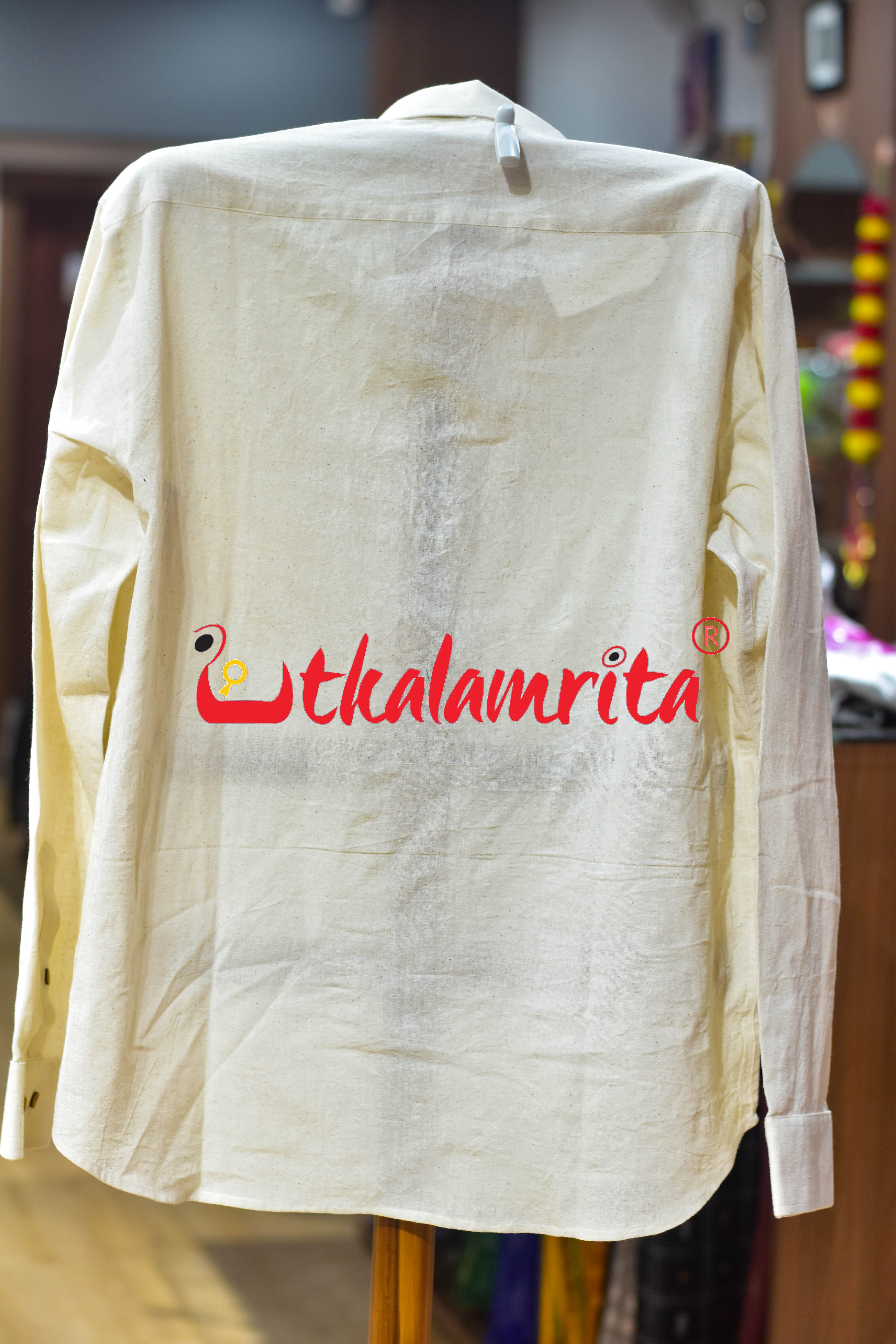 Kotpad Plain White (Men's Full Shirt)