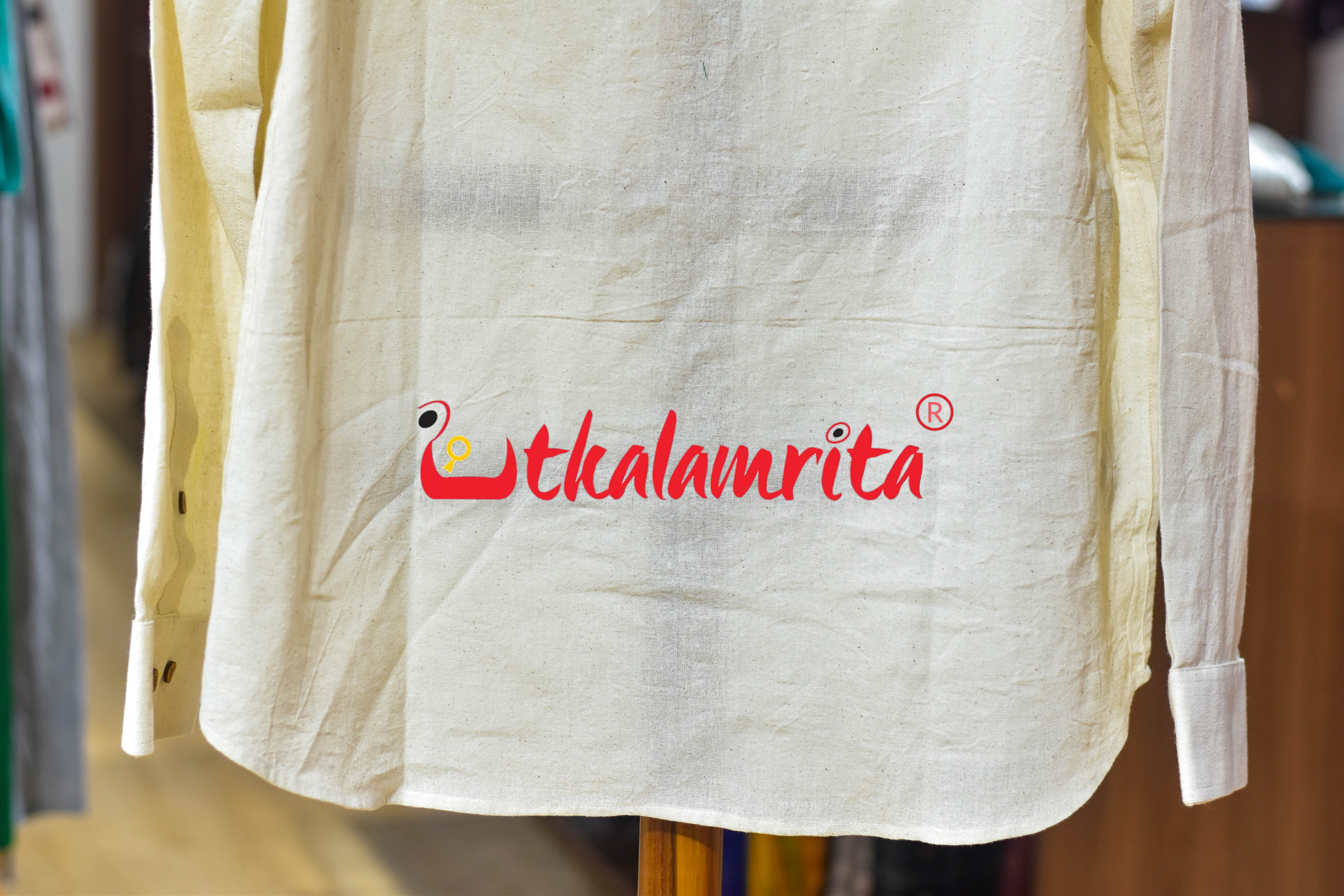 Kotpad Plain White (Men's Full Shirt)