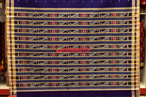 Deep Blue Grey Pittala Cotton Saree