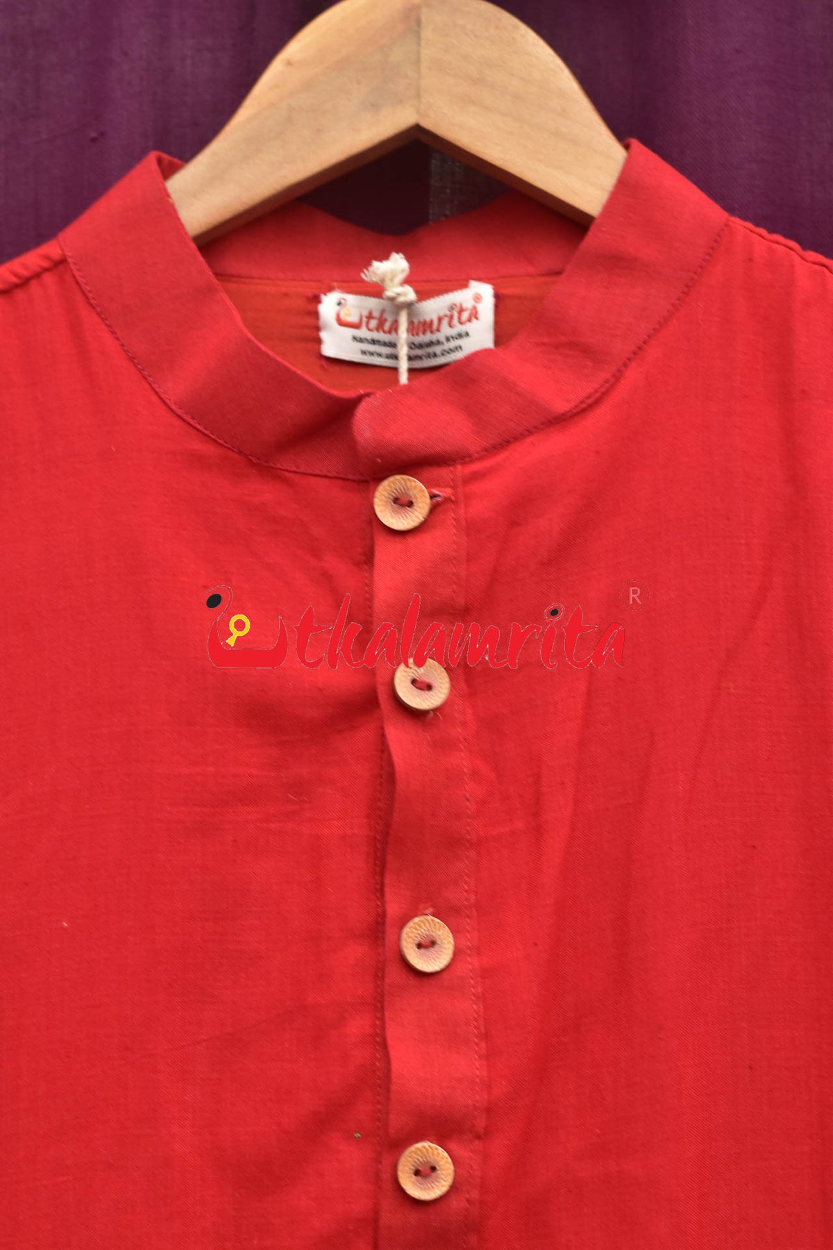 Krushna Representation Red (Mens Kurta)