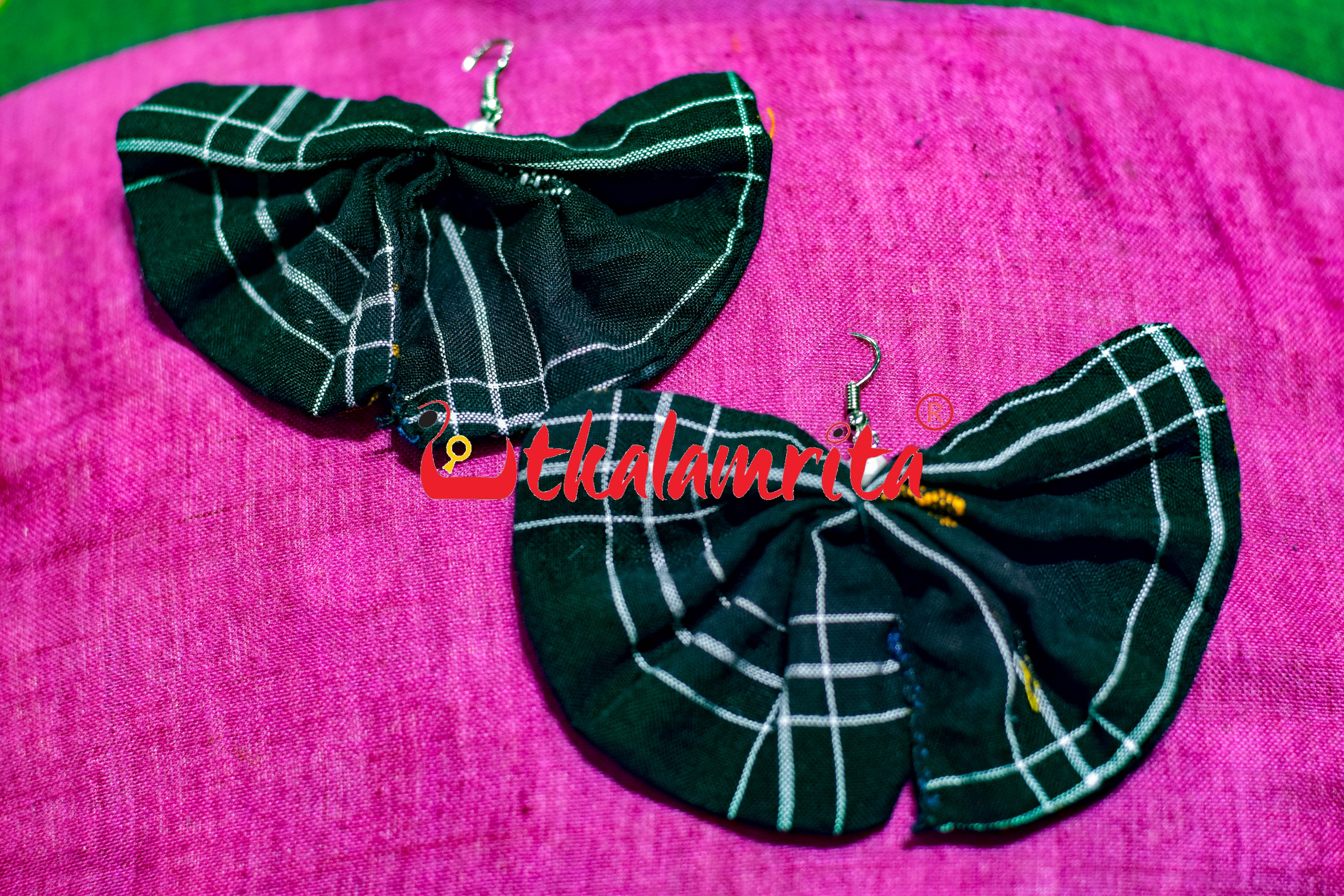 Black Golden Half Earrings