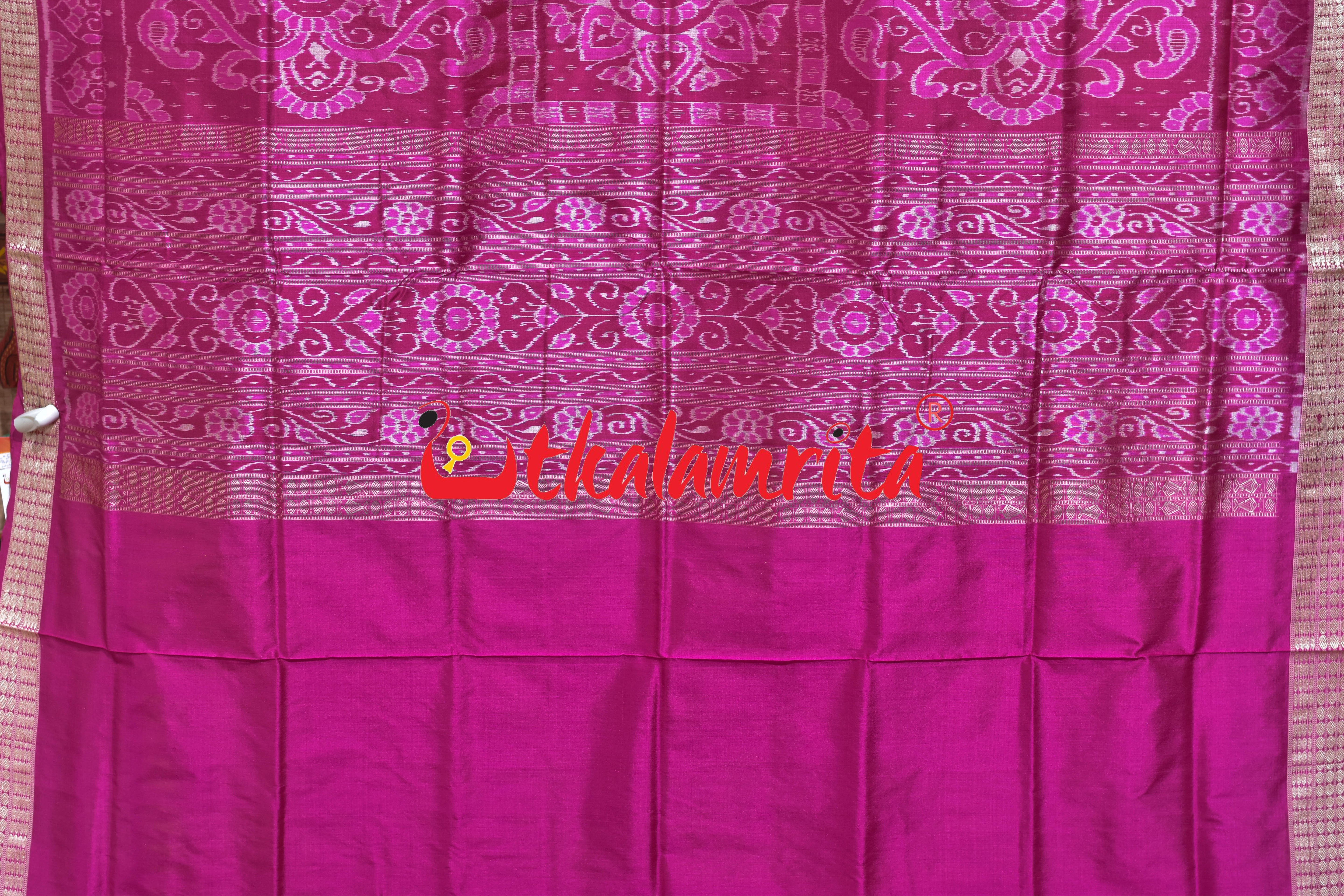 Yellow Rani Jhumka Bomkai Silk Saree