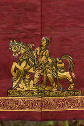 Konark Horse and Konark Chakra Pattachitra  (Blouse Piece)
