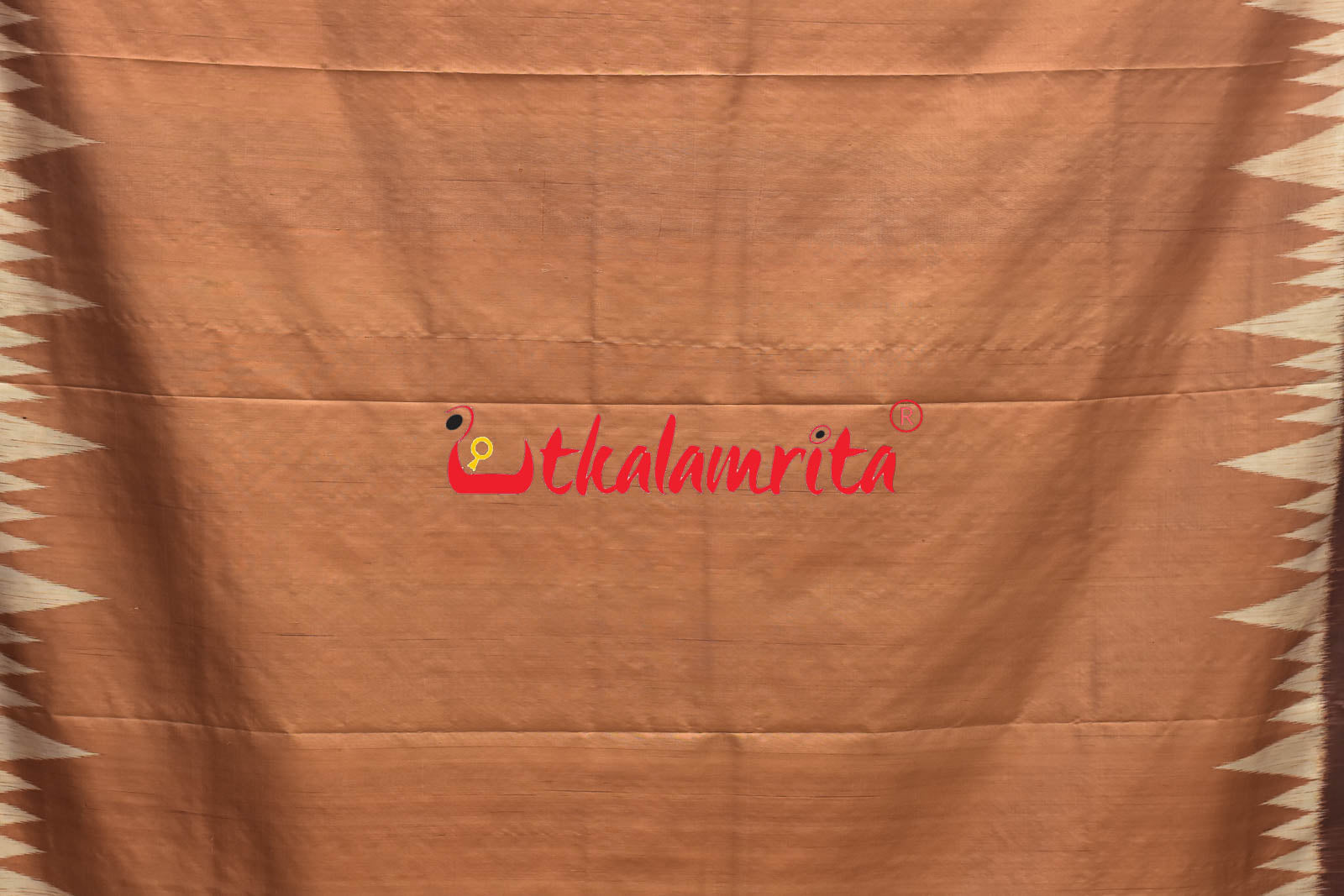 Natural Dye Plain Kumbha Khandua Silk Saree