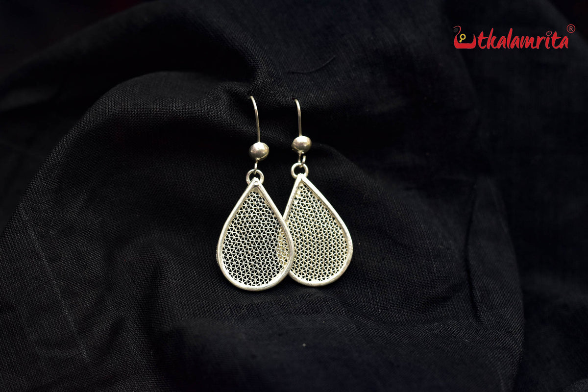 Silver Jala Teardrops