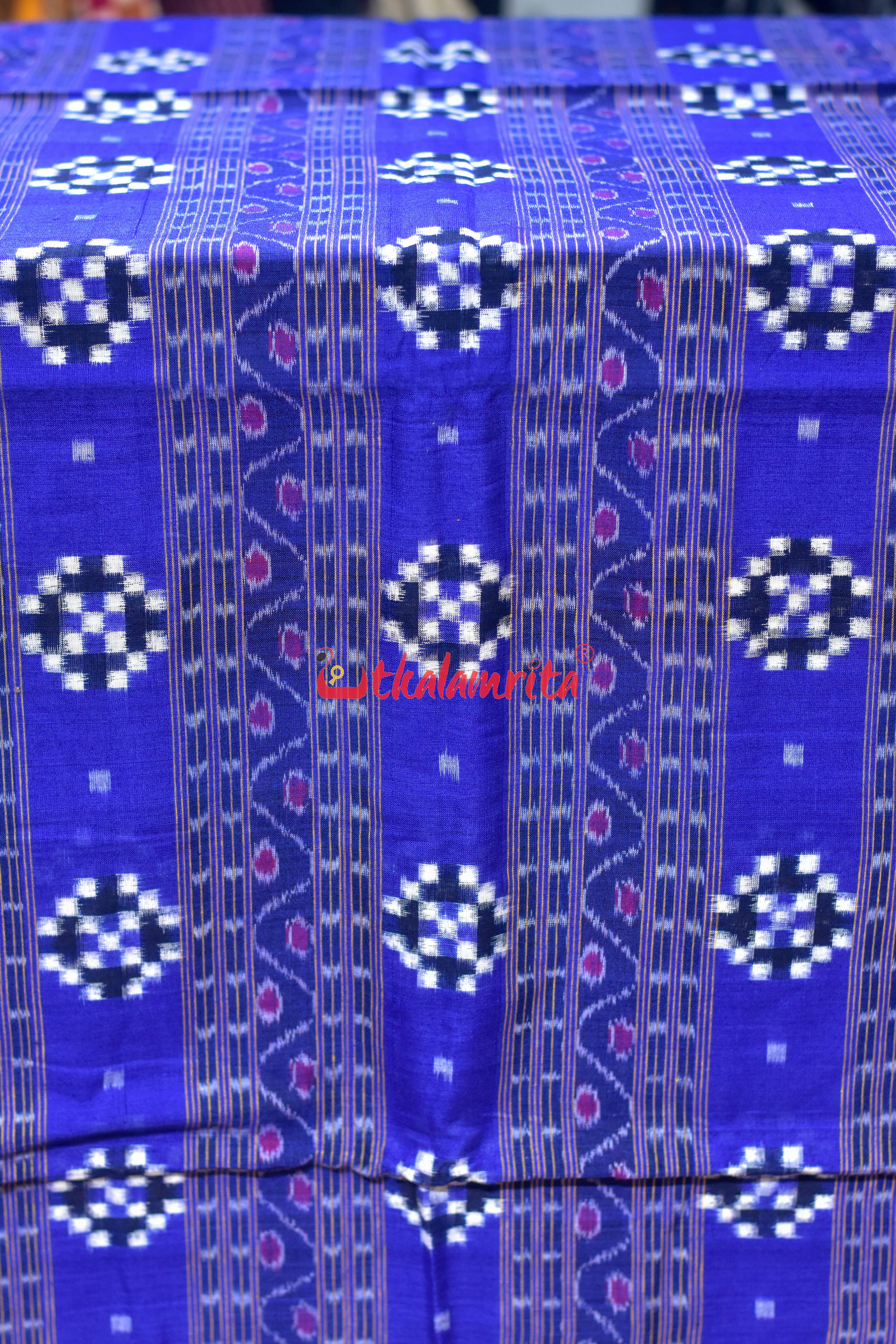 Blue Pasapali Kangula Sambalpuri Cotton (Fabric)