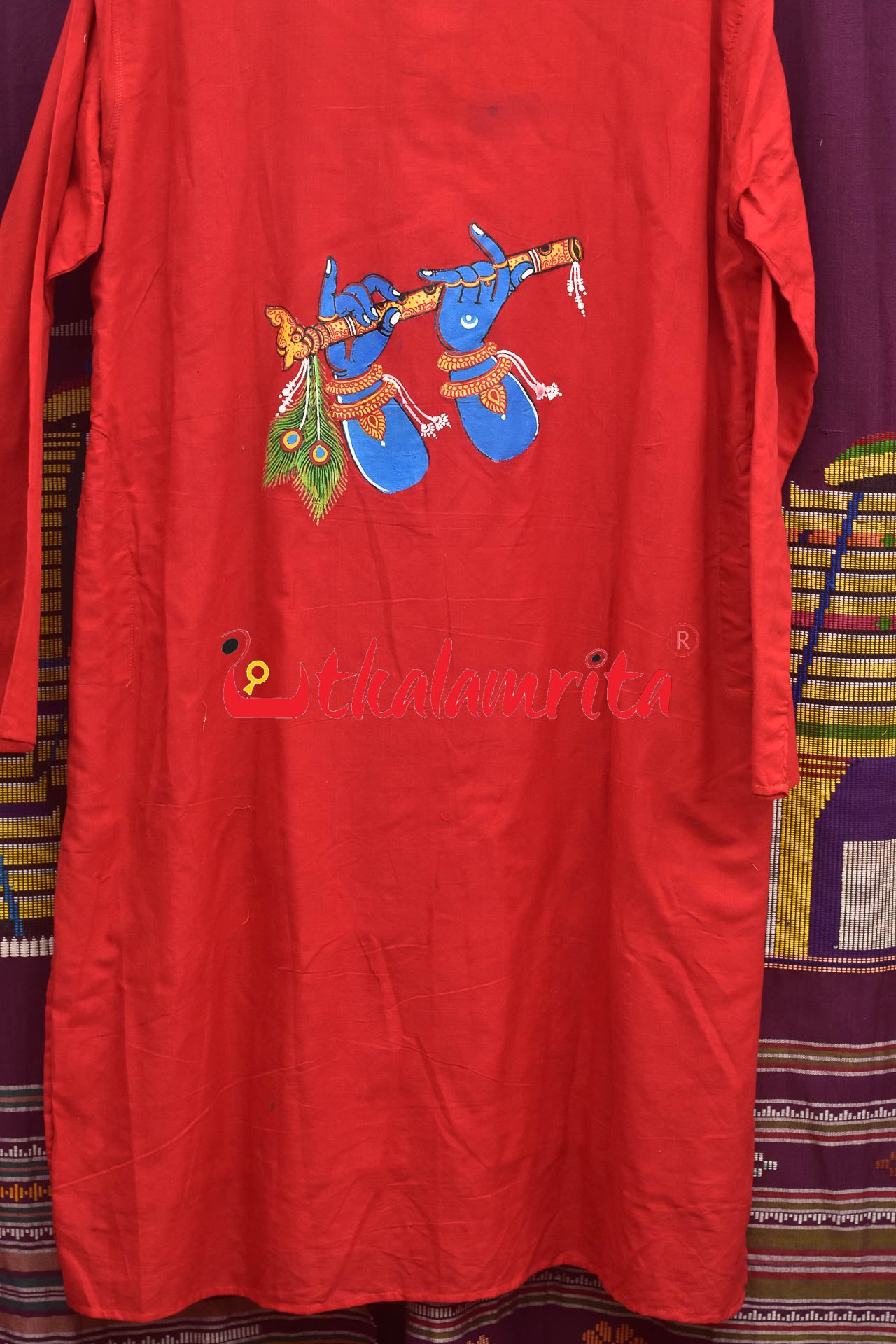 Krushna Representation Red (Mens Kurta)