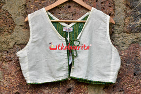 Green Ikat & White (Ladies Shrug )