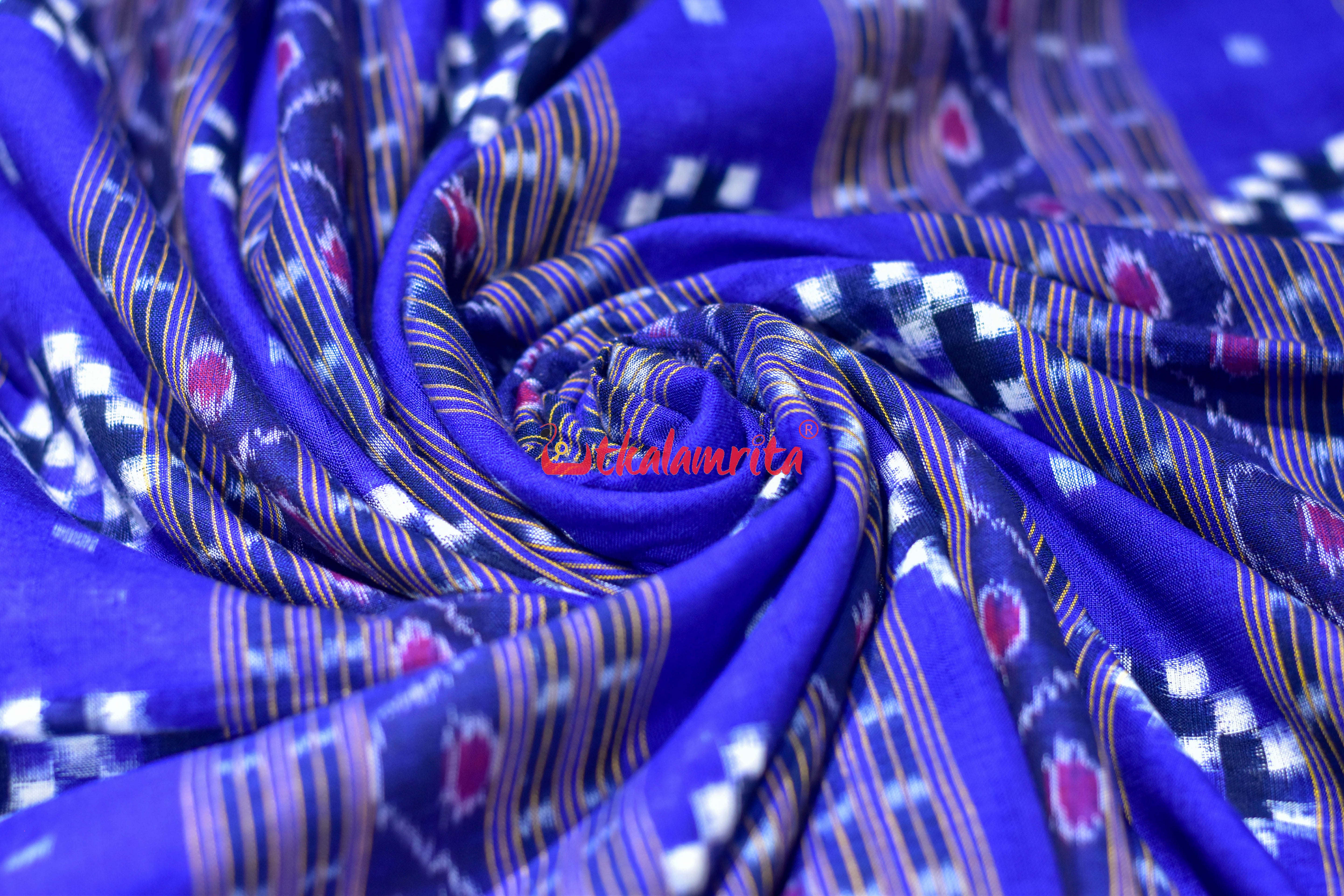 Blue Pasapali Kangula Sambalpuri Cotton (Fabric)
