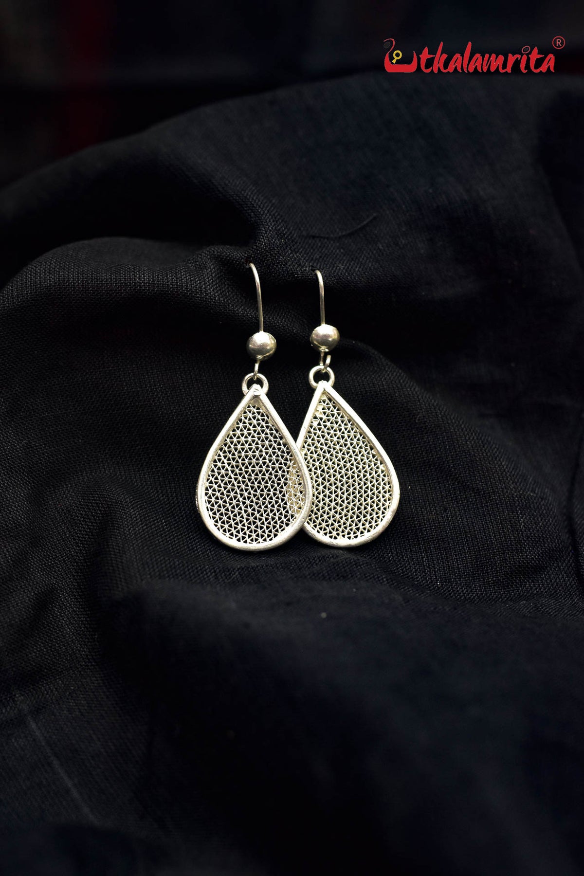 Silver Jala Teardrops