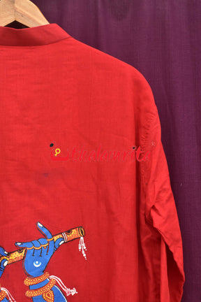 Krushna Representation Red (Mens Kurta)