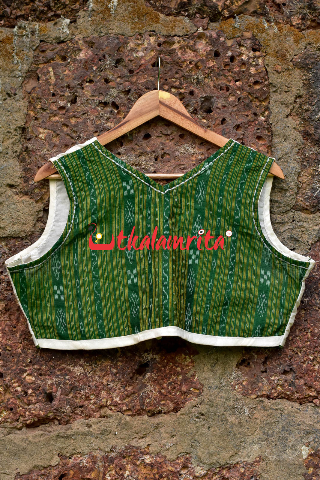 Green Ikat & White (Ladies Shrug )