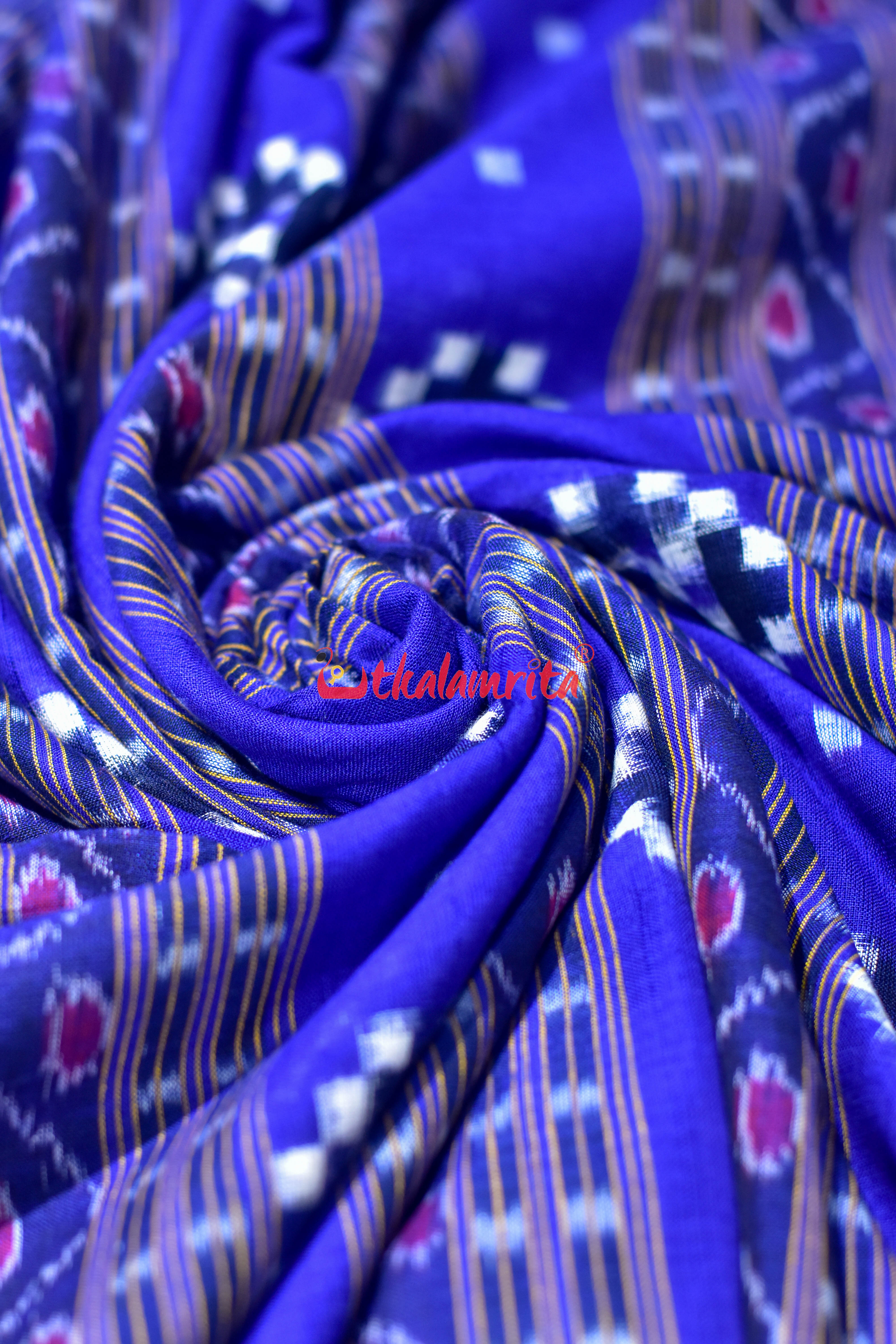 Blue Pasapali Kangula Sambalpuri Cotton (Fabric)
