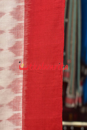 Green and Red Bandha Khandua Cotton Saree