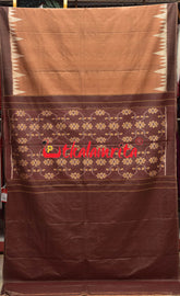 Natural Dye Plain Kumbha Khandua Silk Saree