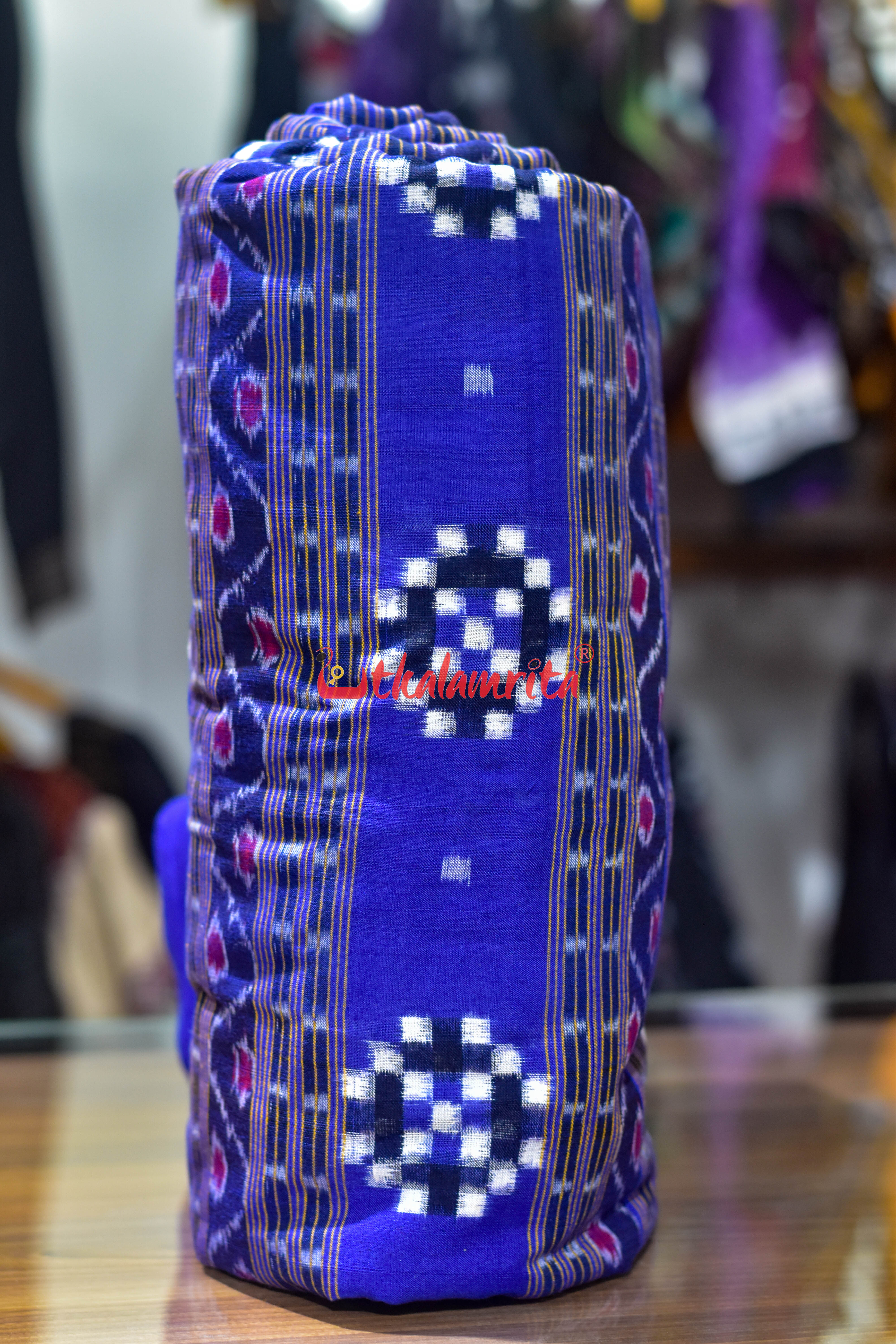 Blue Pasapali Kangula Sambalpuri Cotton (Fabric)