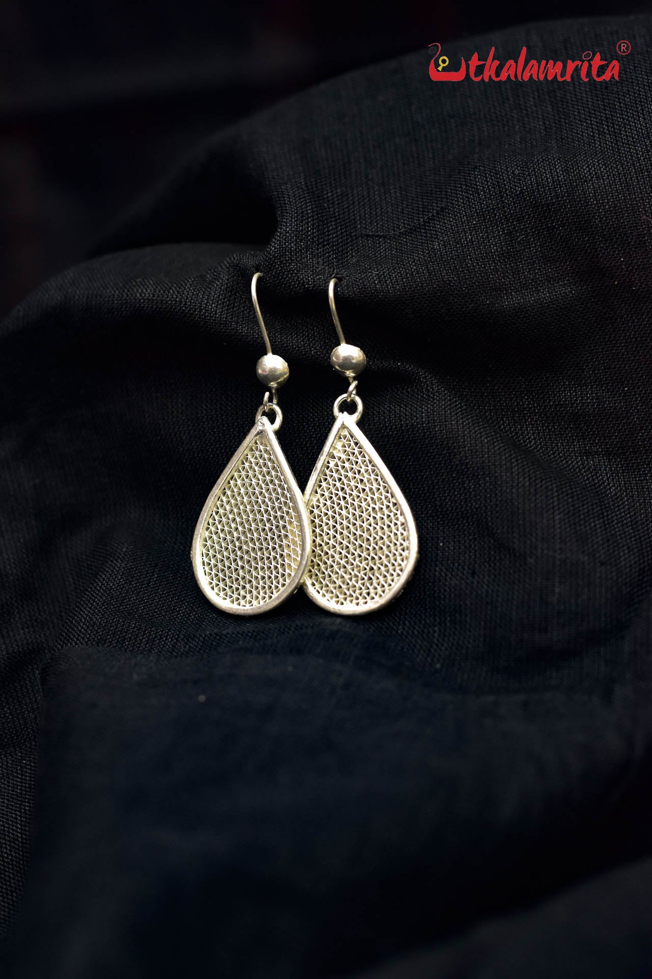 Silver Jala Teardrops (Danglers)