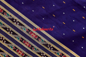 Deep Blue Grey Pittala Cotton Saree