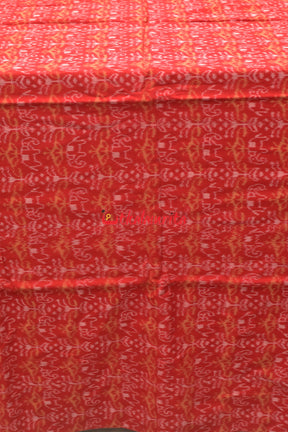 Red Hathi Bandha Sambalpuri Cotton (fabric)